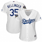 Women Dodgers 35 Cody Bellinger White 2018 World Series Cool Base Player Jersey Dzhi,baseball caps,new era cap wholesale,wholesale hats